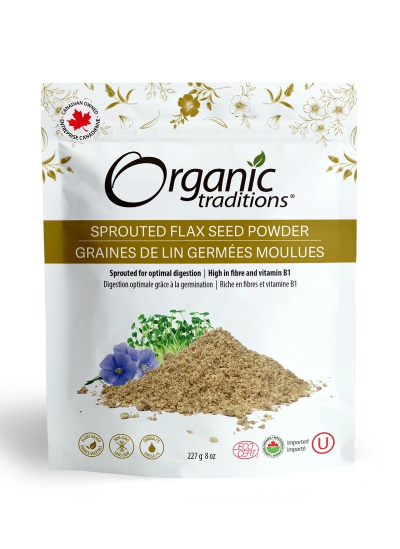Organic Traditions Sprouted Omega Flax Seed Powder 227G 00626 