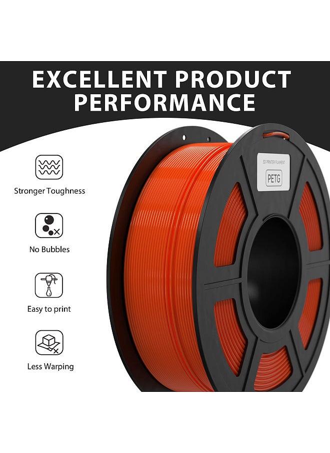 Generic - PETG Filament 1.75mm 3D Printer Filament 1kg(2.2lbs) Higher Toughness 3D Printing Filament - Image 1