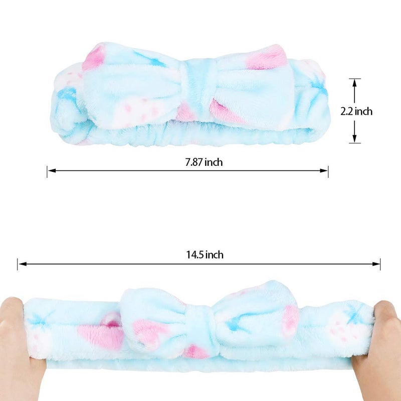 Hishexin Stocking Stuffers for Teen Girls, 8 Pack Bow Spa Skincare Headband for Washing Face, Christmas Gifts Spa Party Favors Bulk Gifts for Teens Girls - Image 2