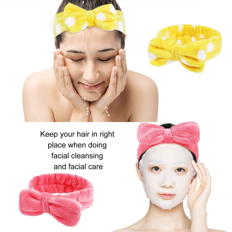 Hishexin Stocking Stuffers for Teen Girls, 8 Pack Bow Spa Skincare Headband for Washing Face, Christmas Gifts Spa Party Favors Bulk Gifts for Teens Girls - Image 3