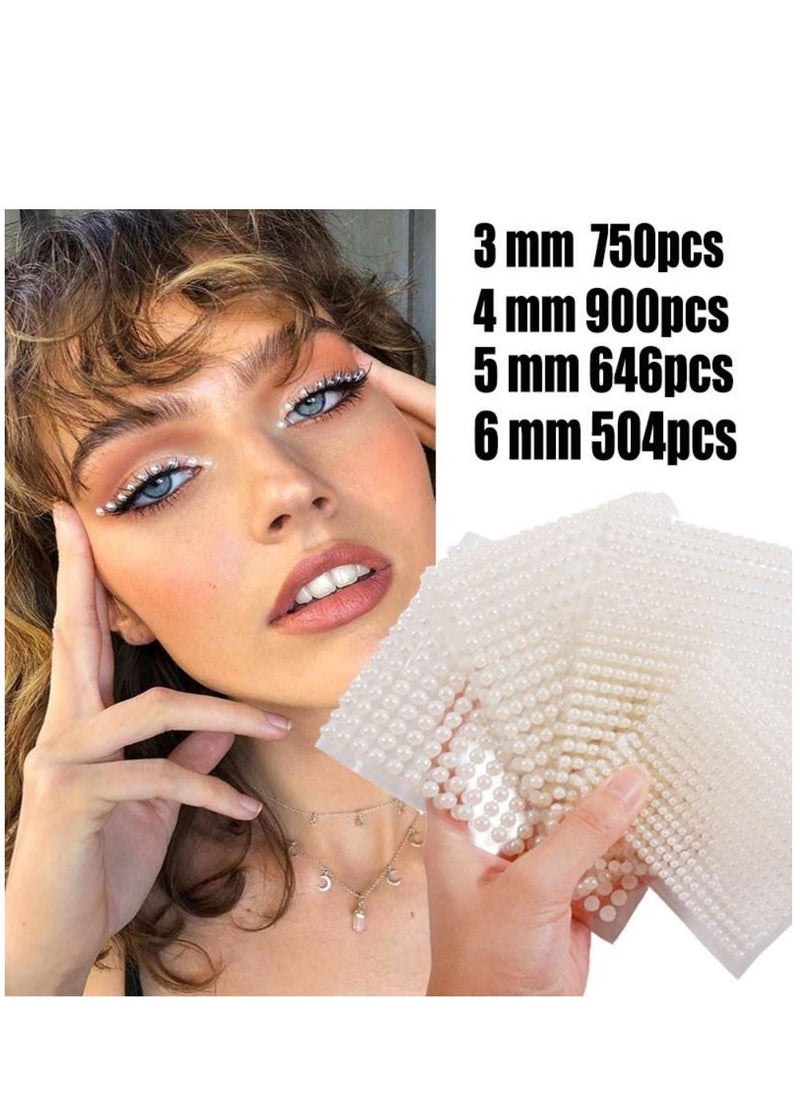 Generic - 2800 Self-adhesive Pearl Eyeshadow Patches, Women's Nail Decorations and Kids DIY Handmade Accessories for Holiday Decorations - Image 1