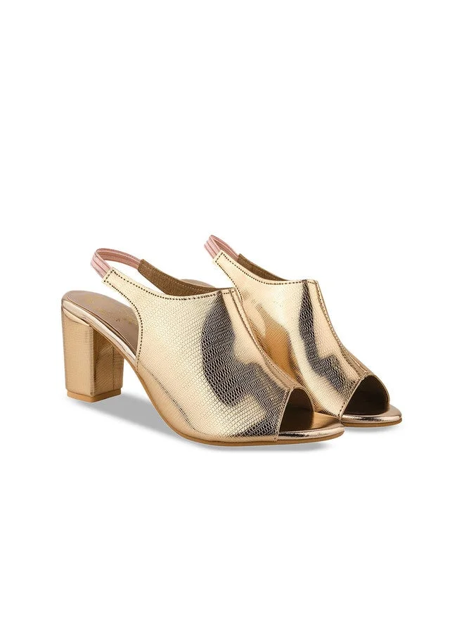 شوتوبيا Shoetopia Girls Printed Party Block Peep Toes with Bows