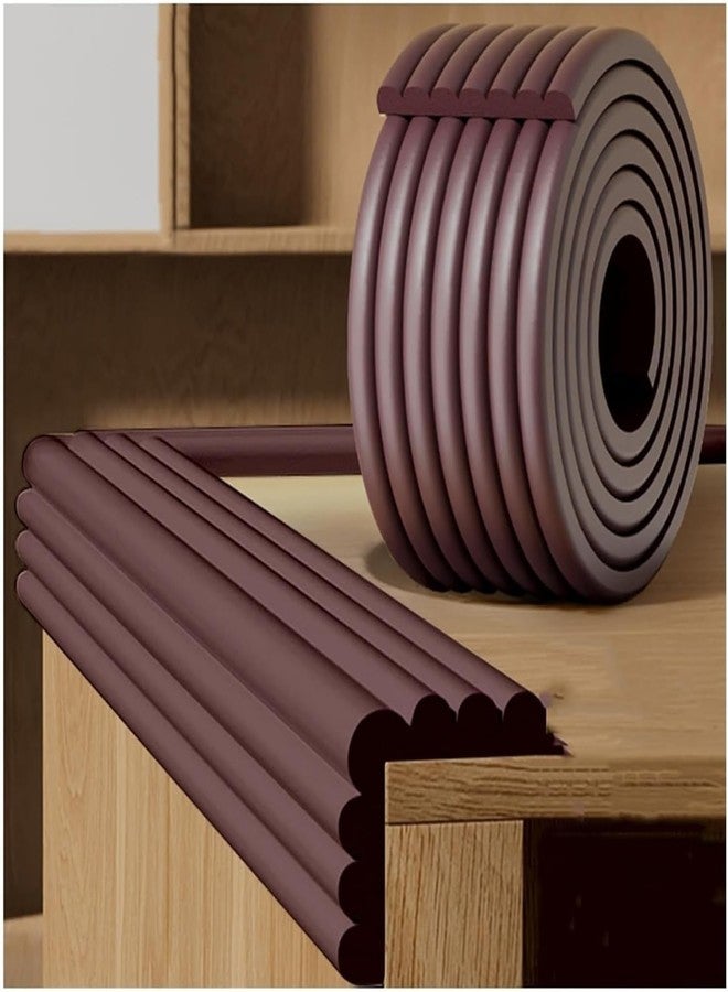 Amillee Baby Proofing Flat Edge Protector - 2 Meter Safety Strip, Furniture Adjustable Dense Edge Guard for Kids Safety, High Shock Absorbent Edges Protector, Baby Safety Products (Brown) - Image 1