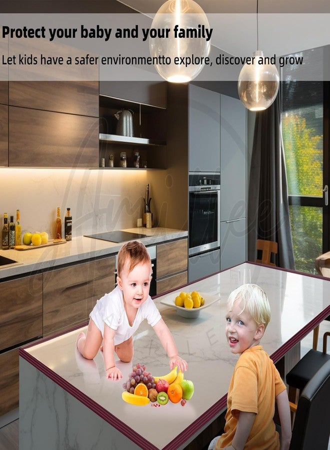 Amillee Baby Proofing Flat Edge Protector - 2 Meter Safety Strip, Furniture Adjustable Dense Edge Guard for Kids Safety, High Shock Absorbent Edges Protector, Baby Safety Products (Brown) - Image 3