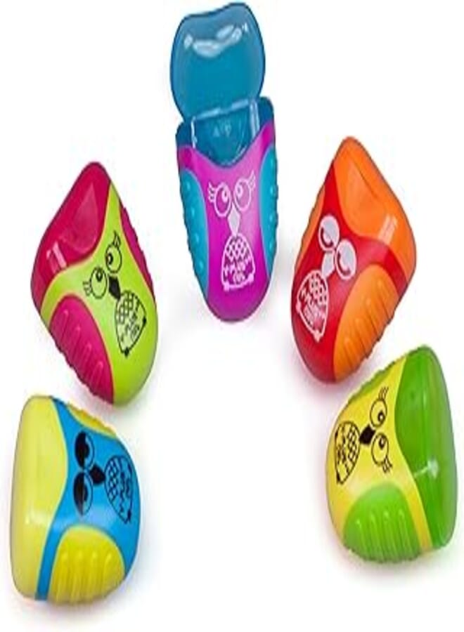 Y-plus sharpener owl 2 hole - assorted colors.