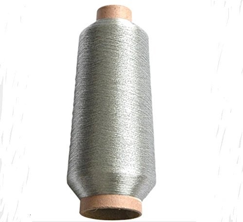 Sparkle Metallic Threads Machine Embroidery 5000 Yards per roll Silver Color