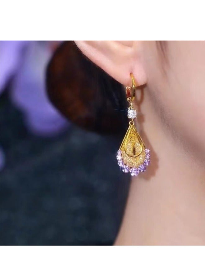 Teardrop Shape Earrings With Mesh Style - Image 3