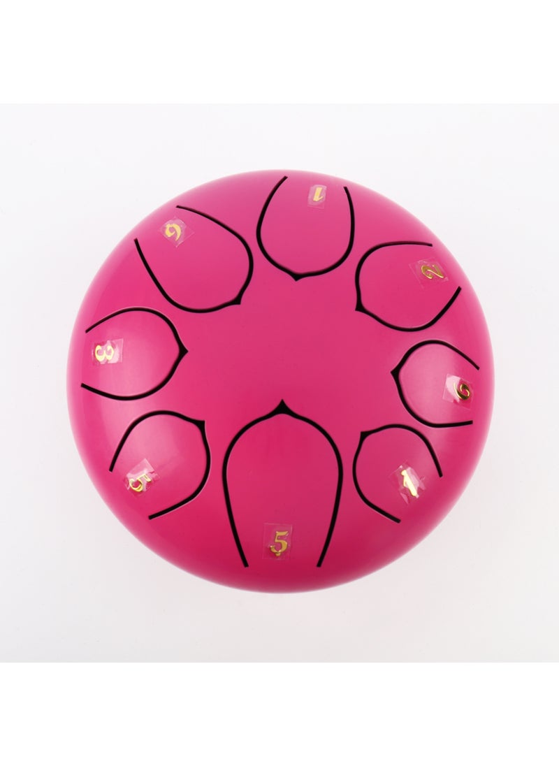 Generic 6-Inch 8-Tone Steel Tongue Drum Pink 