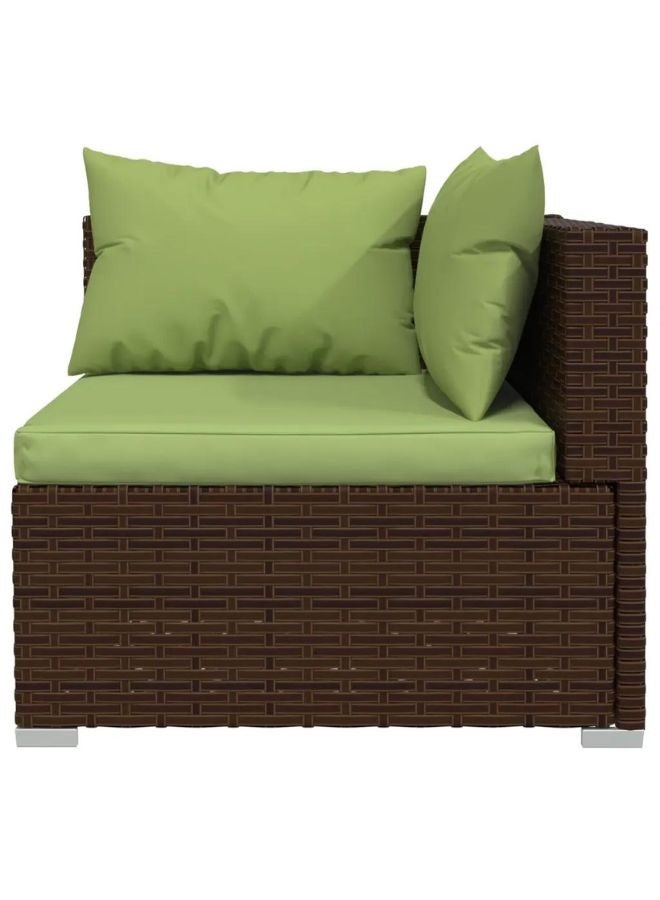 vidaxl vidaXL 4 Piece Garden Lounge Set with Cushions Poly Rattan Brown  - Image 2