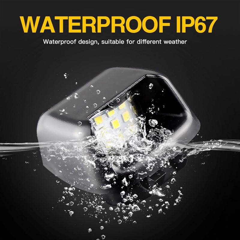 QASULER 2PCS White LED License Plate Lights - Image 3