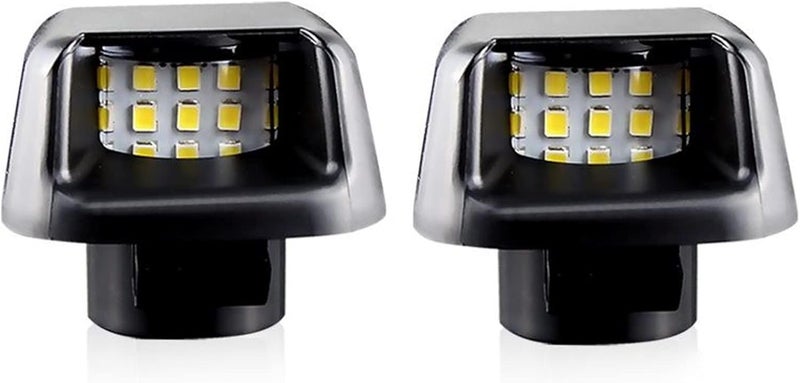 QASULER 2PCS White LED License Plate Lights - Image 1