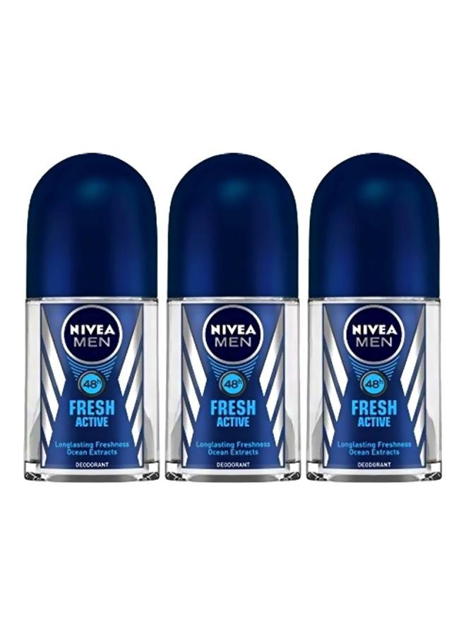 نيفيا مجموعة من 3 قطع من مزيل العرق فريش أكتيف رول أون - Image 5