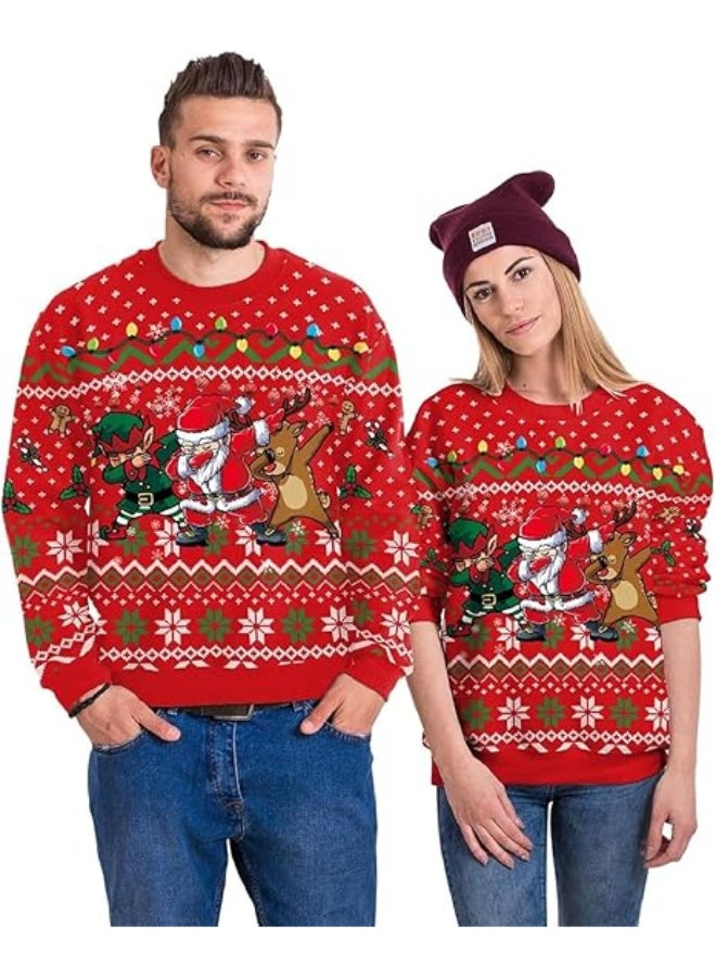 HI-FINE Unisex's Ugly Christmas Jumper Sweater Printed Pullover,3D Funny Digital Print Sweatshirt Suit for Men Woman - Image 1