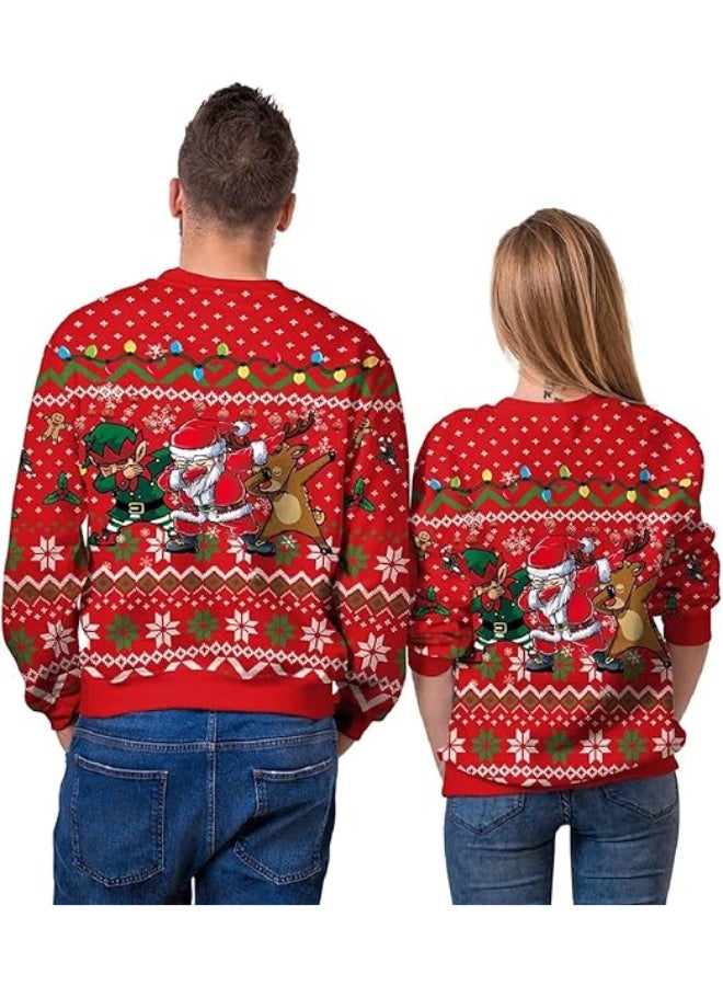 HI-FINE Unisex's Ugly Christmas Jumper Sweater Printed Pullover,3D Funny Digital Print Sweatshirt Suit for Men Woman - Image 2