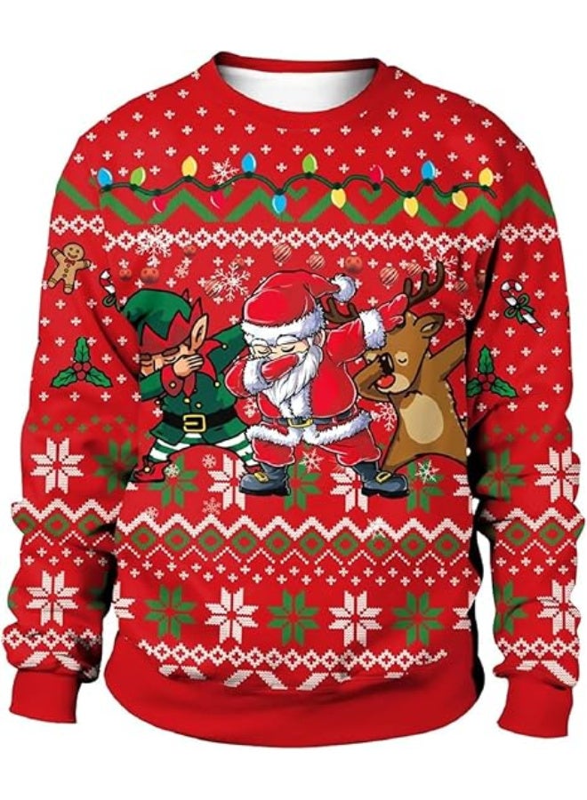HI-FINE Unisex's Ugly Christmas Jumper Sweater Printed Pullover,3D Funny Digital Print Sweatshirt Suit for Men Woman - Image 3
