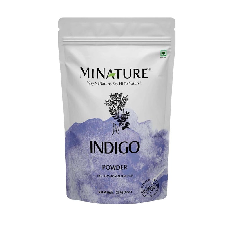 minature Mi Nature Indigo Leaf Powder 227g 8oz Pure Herbal Tint for Dark Hair Color Natural Tinctoria Powder Indigofera Tinctoria - Image 1