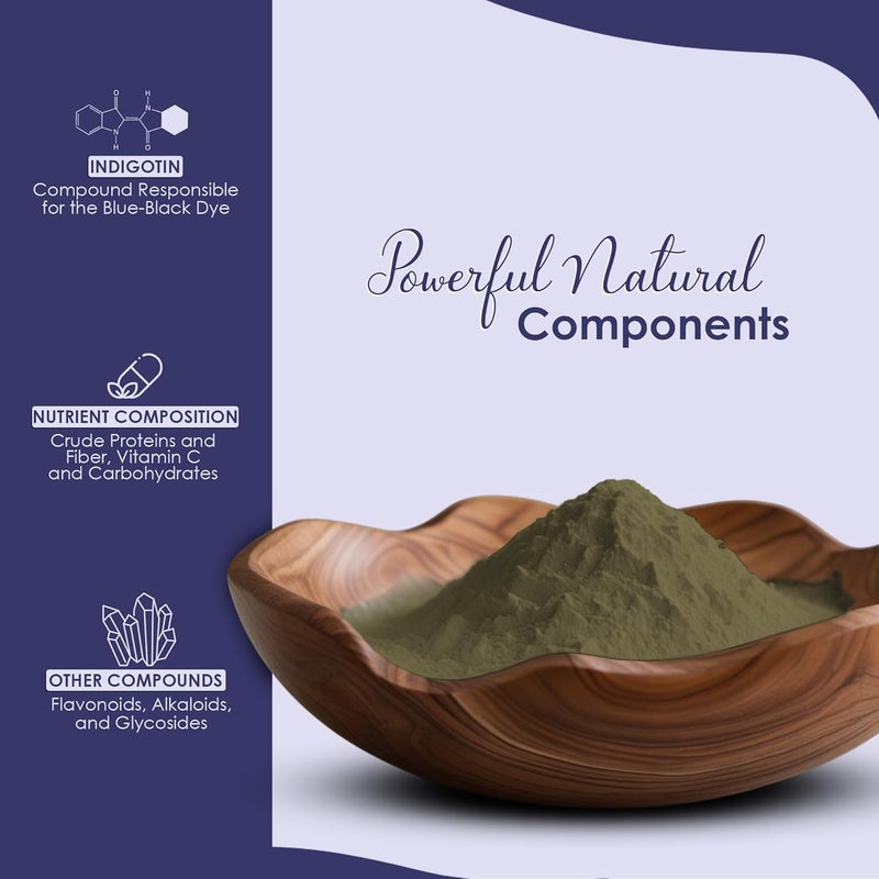 minature Mi Nature Indigo Leaf Powder 227g 8oz Pure Herbal Tint for Dark Hair Color Natural Tinctoria Powder Indigofera Tinctoria - Image 4