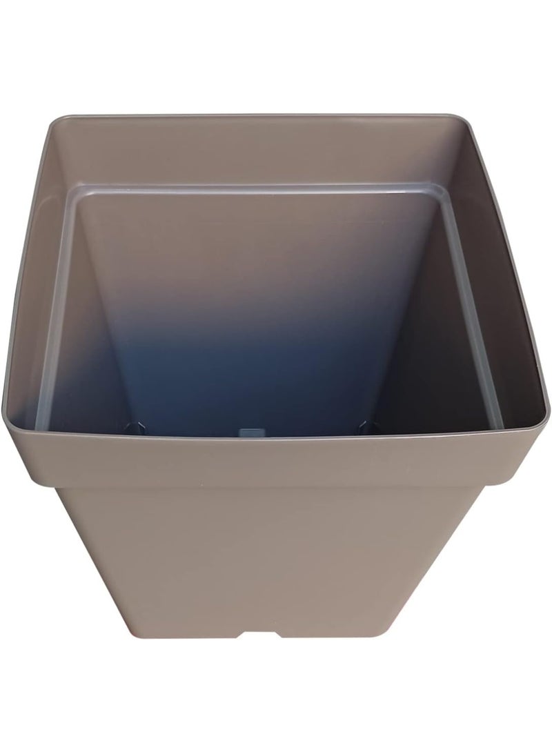 أيدل وعاء زراعة مربع كلاسيكي غير لامع 28 سم - متاح بألوان متعددة - للاستخدام الداخلي والخارجي - صندوق زراعة بلاستيكي متين للاستخدام في المنزل والحديقة والمكتب والشرفة - صنع في إيطاليا - بواسطة إيديل - Image 4