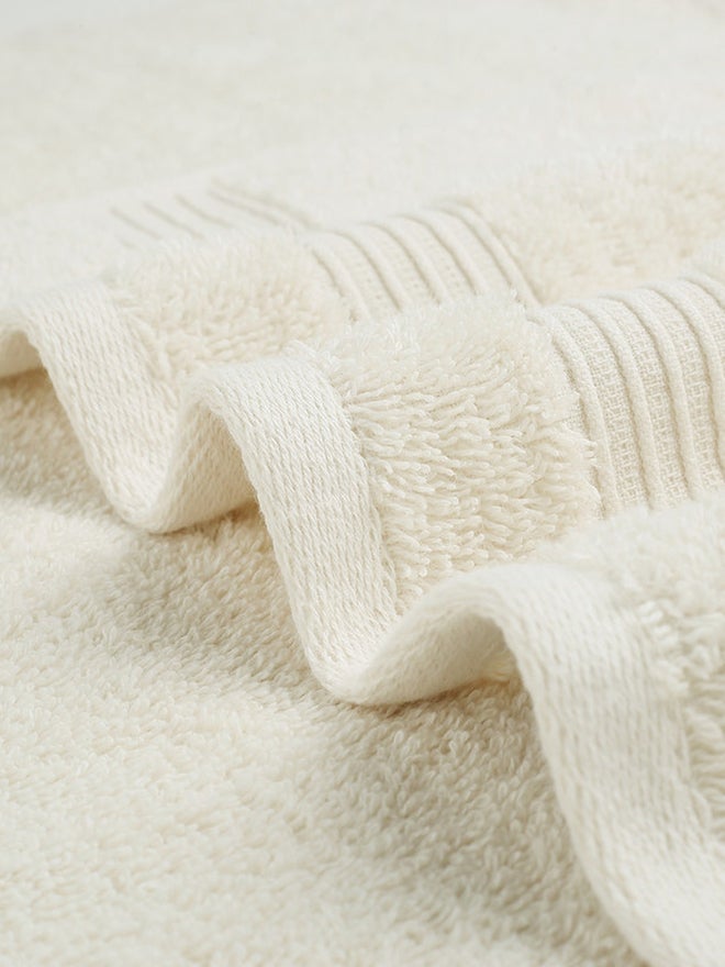 FIELDCREST 8-Piece Plain Towel Pack Of Wash Cloth 33X33Cm 500 Gsm Ivory - Image 2