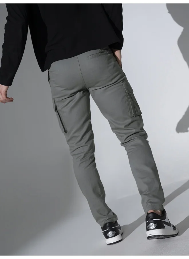 Hubberholme Men Cargo Trousers - Mid Grey Casual Wear