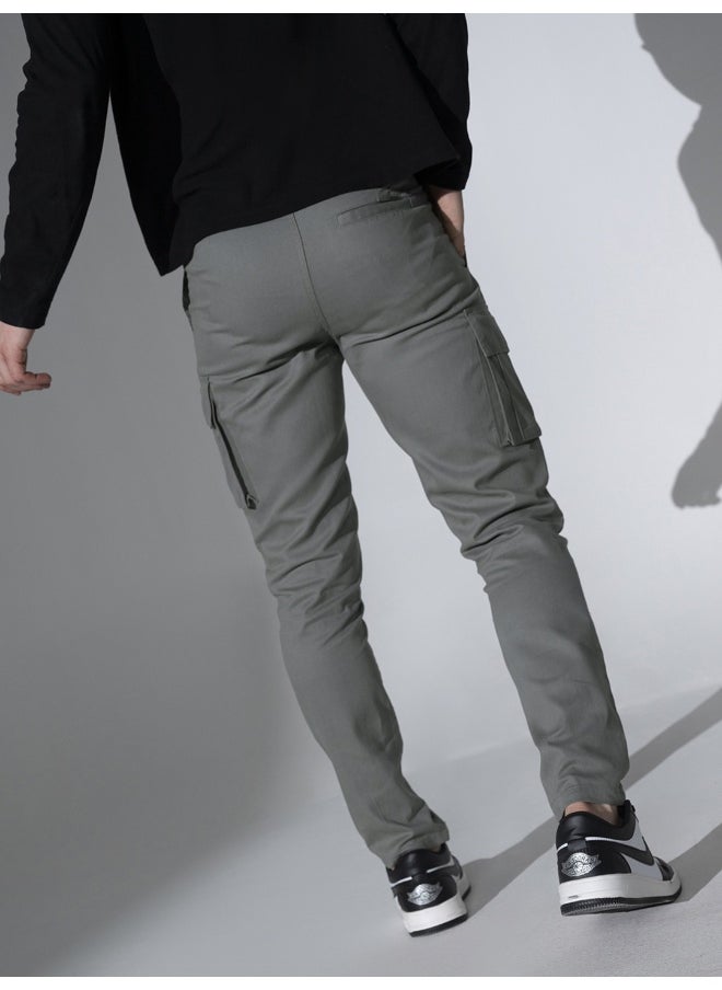Hubberholme Men Cargo Trousers - Mid Grey Casual Wear  - Image 3