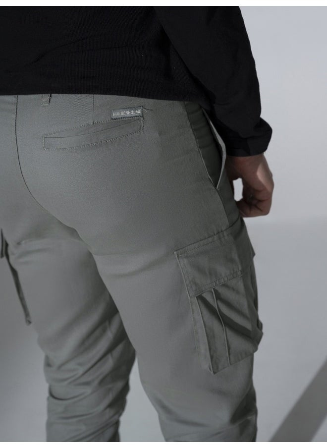 Hubberholme Men Cargo Trousers - Mid Grey Casual Wear  - Image 2