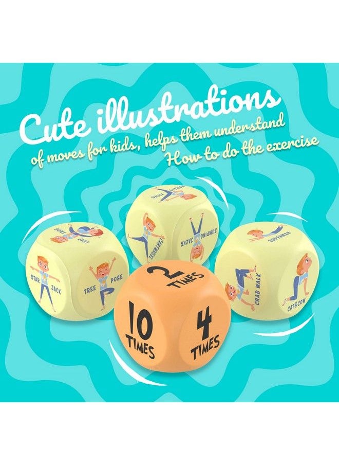 Skywin Kids Yoga Dice 2 Pack Fun Exercise Dice For Kids Solo Or Group Classes 6Sided Foam Workout Dice For Home Classroom And Physical Education Learning  - Image 5