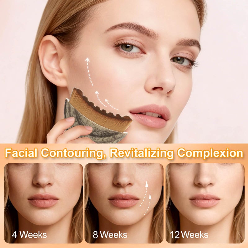 seeykey 2 Pack Lymphatic Contour Face Brush, Manual Lymphatic Drainage Massager, Ergonomic Facial Cleansing Brush Fit Skin Precisely for Chin Jawline Sculpting, Relieve Fatigue, Portable Gua Sha Alternative - Image 3