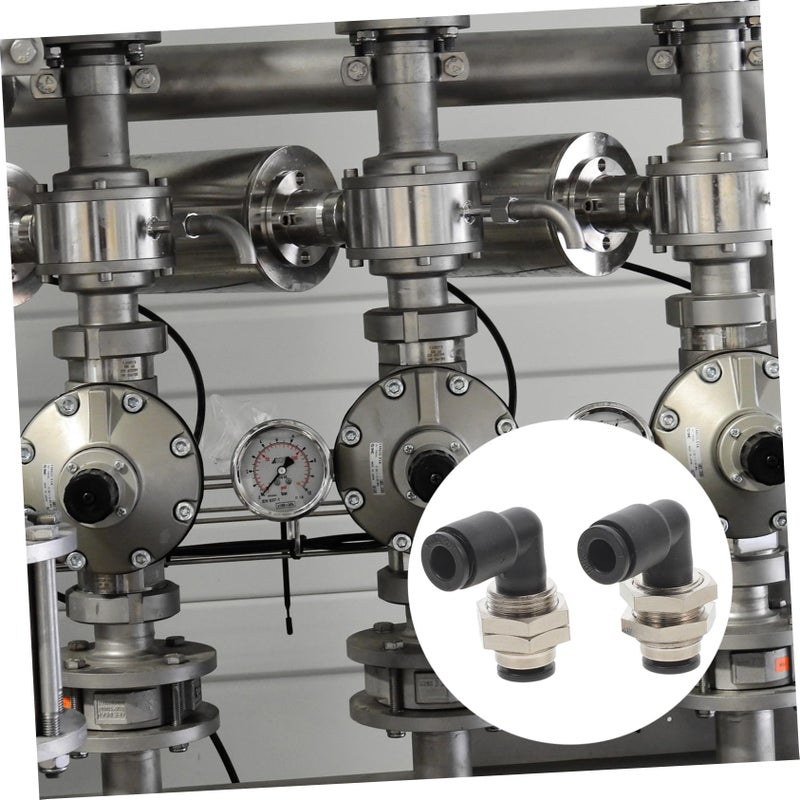 2Pcs Air Pipe Elbow Connectors Quick Connect Fittings Easy Installation For Repair - Image 3