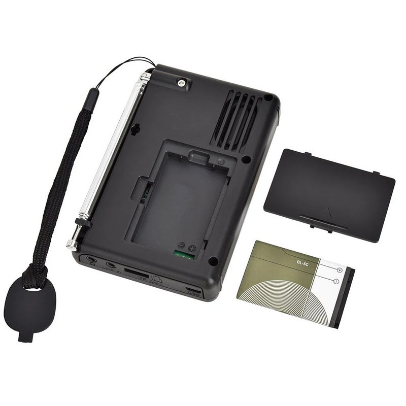 USB MP3 Portable Digital Recorder Radio HRD-603 Black - Image 2