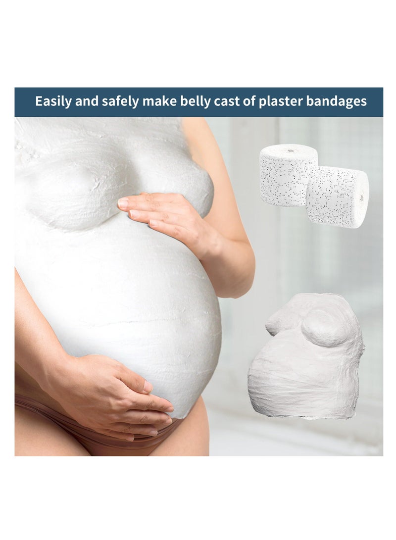 12 Pack Cloth Plaster Strips Wrap Rolls for Arts and Crafts Projects Bandages for Hobby Craft Plaster Cloth Gauze Bandage for Masks, Scenery, Belly Cast(2In x 8.9Feet)