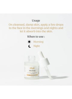 vilvah STORE Milk Drops Brightening Serum ; Formulated With Rice Milk Extract Marine Algae Extract Alpha Arbutin ; Fades Scars Brightens Skin And Even Skin Tone ; Suitable For All Skin Types ; 20 Ml  - Image 4