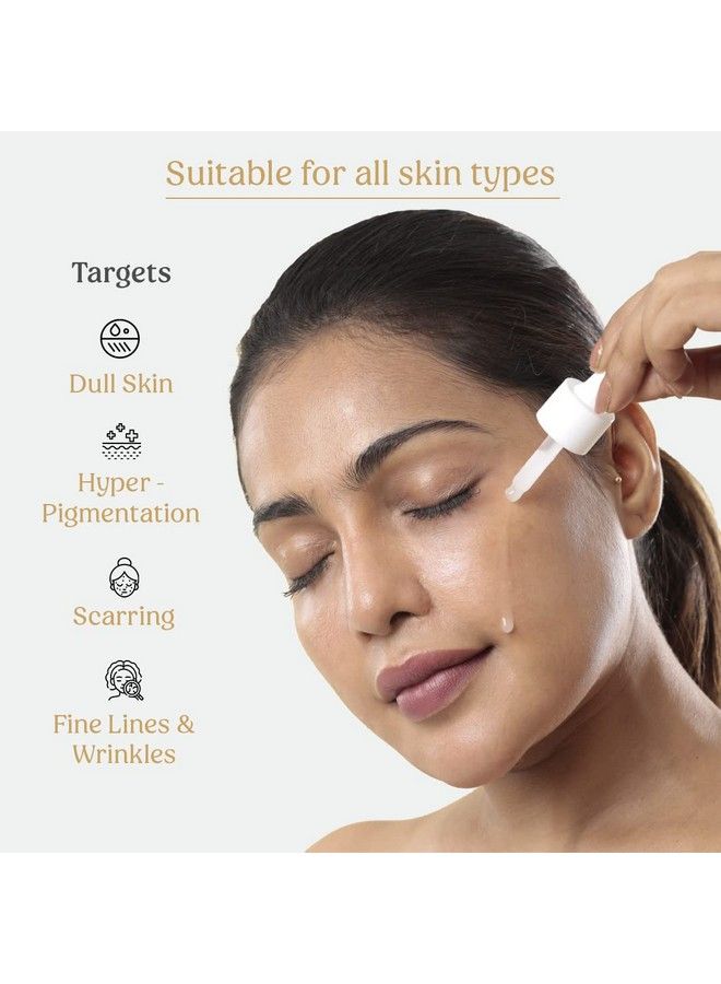 vilvah STORE مصل تفتيح قطرات الحليب؛ يتكون من مستخلص حليب الأرز ومستخلص الطحالب البحرية ألفا أربوتين؛ يتلاشى الندبات ويفتح البشرة ويوحد لون البشرة؛ مناسب لجميع أنواع البشرة؛ 20 مل - Image 5