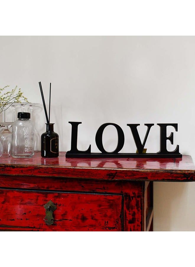 Waroom Home Love Sign for Decor, Wooden Love Block Letters Rustic Tabletop Words Decor (Love) - Image 3