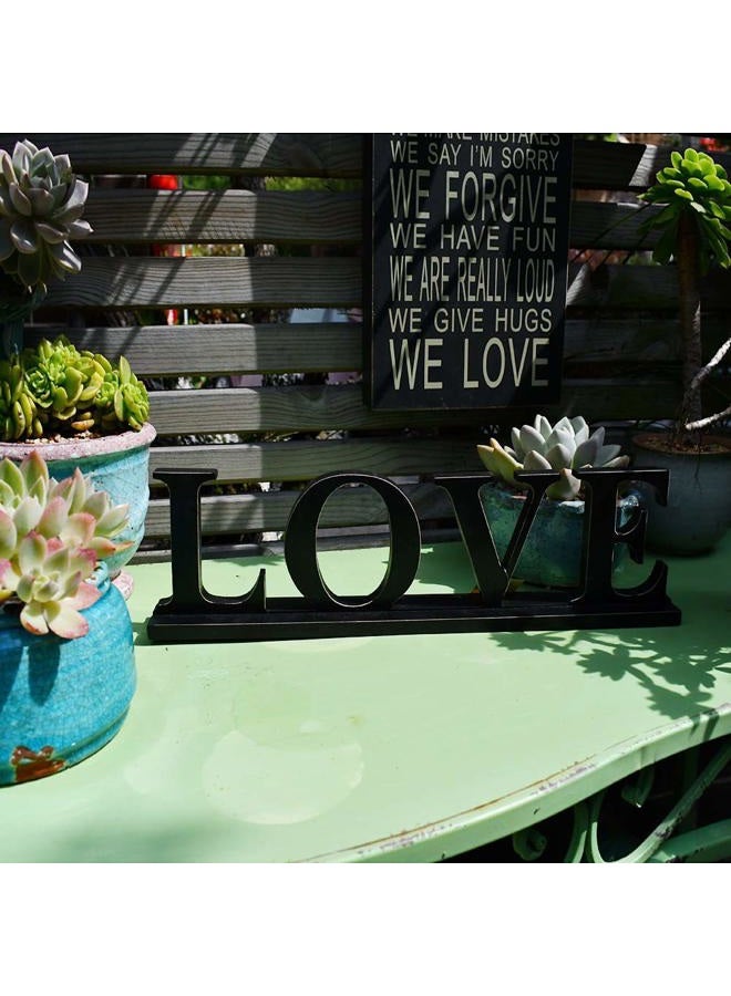 Waroom Home Love Sign for Decor, Wooden Love Block Letters Rustic Tabletop Words Decor (Love) - Image 5