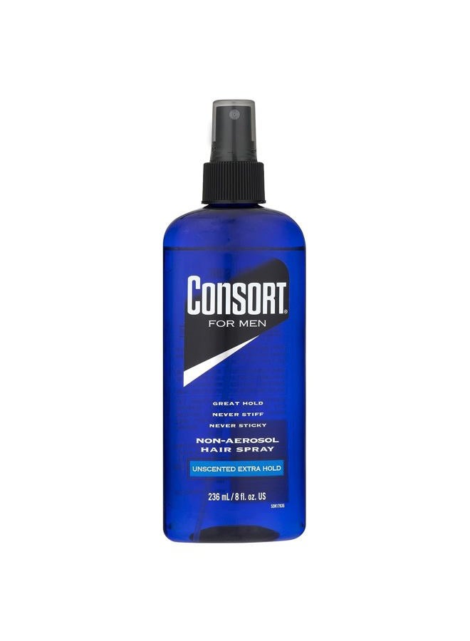 Consort Hair Spray for Men, Extra Hold, Unscented, Non-Aerosol - 8 oz(Pack of 4) - Image 1