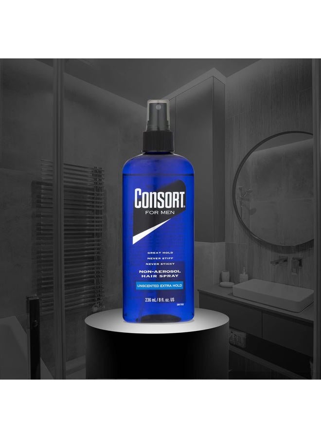 Consort Hair Spray for Men, Extra Hold, Unscented, Non-Aerosol - 8 oz(Pack of 4) - Image 5