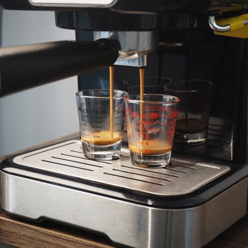 BCnmviku Shot Glasses Measuring cup Espresso Shot Glass Liquid Heavy Glass Wine Glass 2 Pack 26-Incremental Measurement 1oz, 6 Tsp, 2 Tbs, 30ml (Black and Red) - Image 5