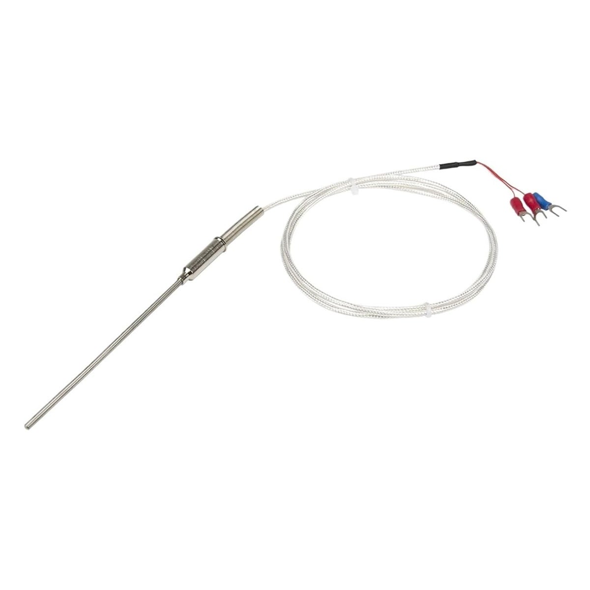Generic FTARP08 PT100 Type 100mm Flexible Probe 1m PTFE Silver Plated ...