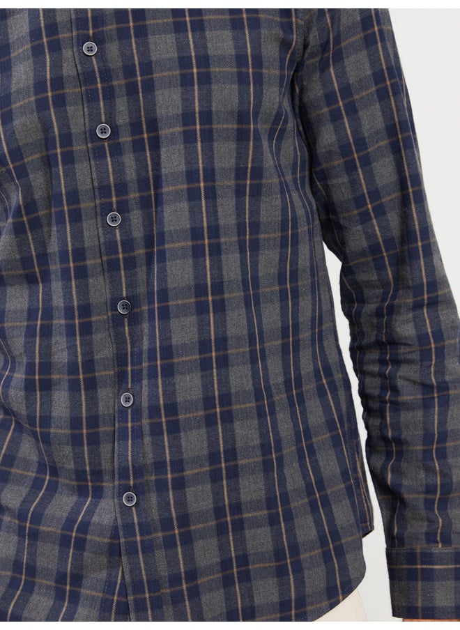 LC WAIKIKI - Slim Fit Long Sleeve Plaid Gabardine Men's Shirt - Image 1