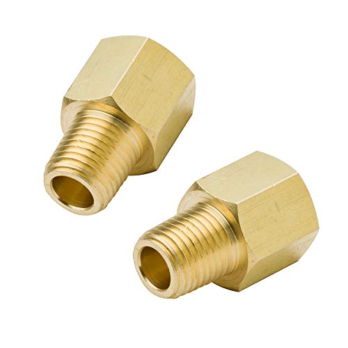 Legines 1/2" NPT Female to 3/8" NPT Male Reducing Pipe Adapter Brass Reducer Coupling Fitting 1200psi High Pressure (Pack of 2) - Image 1