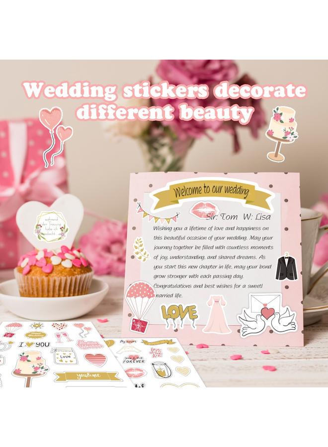 Bluejw New Scrapbook Wedding Stickers Creative Valentine's Day Love DIY Decoration Planning Hand Account Wedding Stickers - Image 4