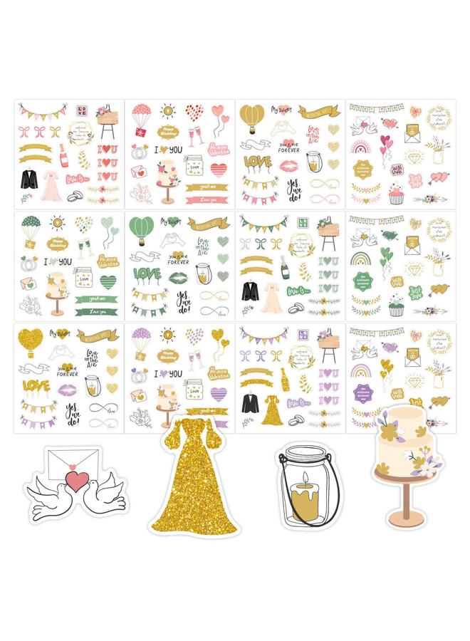 Bluejw New Scrapbook Wedding Stickers Creative Valentine's Day Love DIY Decoration Planning Hand Account Wedding Stickers - Image 1