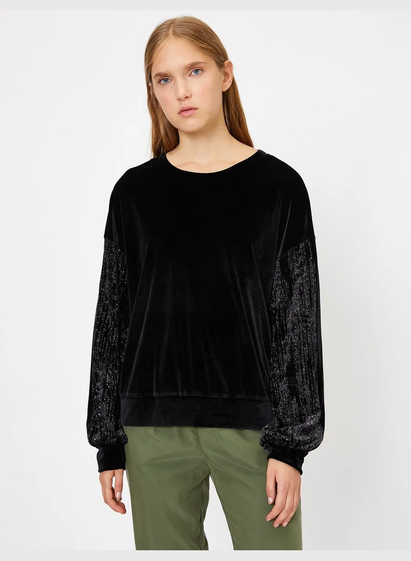 KOTON Shimmer Detailed Sweatshirt