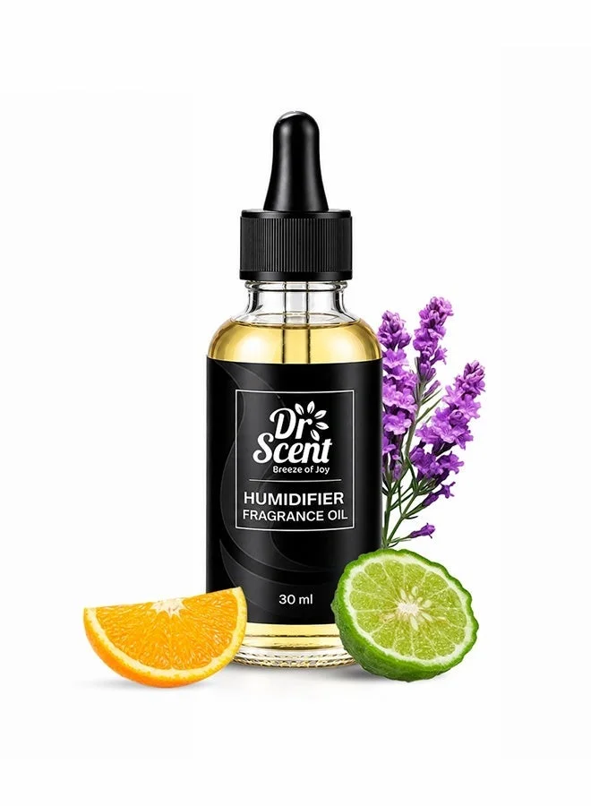 Dr Scent Dr Scent Humidifier Fragrance Oil Mandarin 30ml | Water-Compatible Humidifier Oil | Long Lasting Humidifier Scent | No Residue | IFRA Compliant | Premium Glass Bottle | For Humidifiers Only