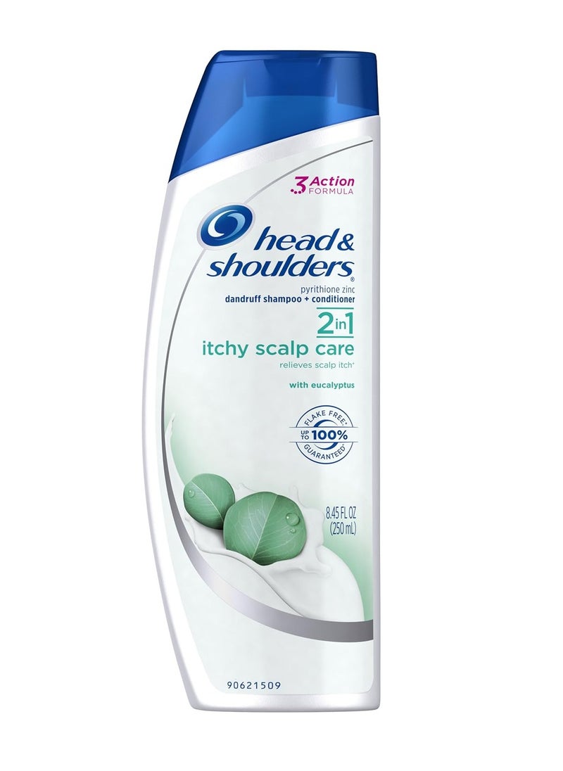 Head & Shoulders Head and Shoulders Itchy Scalp Care with Eucalyptus 2-in-1 Anti-Dandruff Shampoo + Conditioner 8.45 Fl Oz  - Image 1