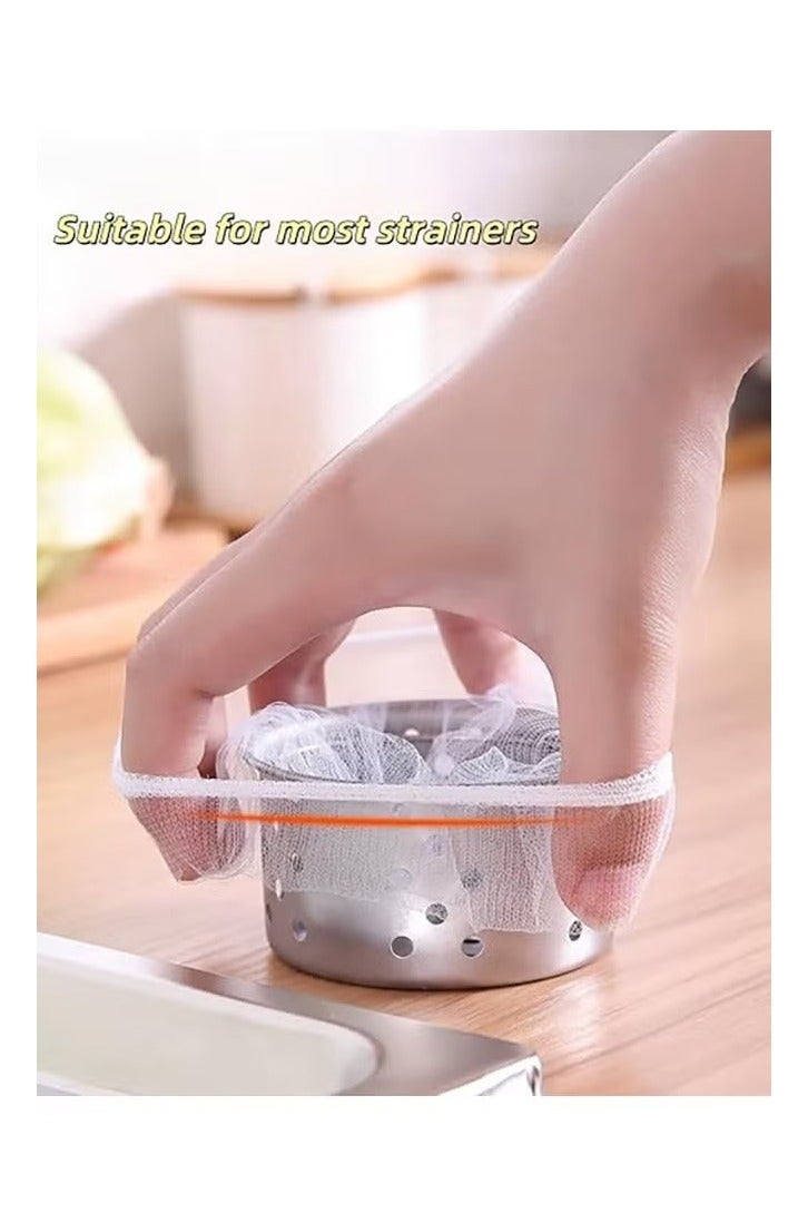300 قطعة من أكياس مصفاة الحوض الشبكية للاستخدام مرة واحدة، أكياس قمامة مصفاة حوض المطبخ، أكياس فلتر مصفاة الحوض، أكياس فلتر مرنة مضادة للانسداد، أكياس فلتر مصفاة شبكية لصرف الحوض - Image 4