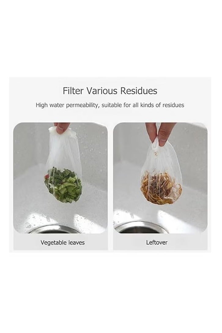 300 قطعة من أكياس مصفاة الحوض الشبكية للاستخدام مرة واحدة، أكياس قمامة مصفاة حوض المطبخ، أكياس فلتر مصفاة الحوض، أكياس فلتر مرنة مضادة للانسداد، أكياس فلتر مصفاة شبكية لصرف الحوض - Image 5