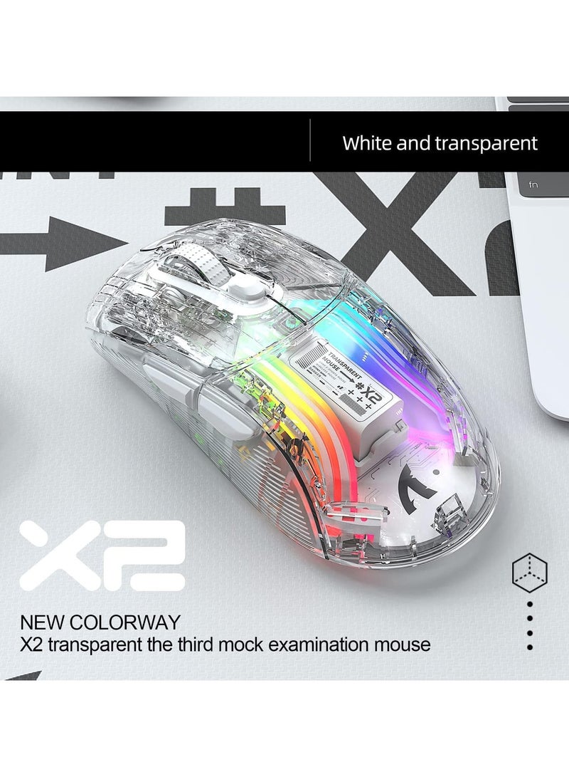 general Rechargeable 2.4g Bluetooth Computer Mouse, Wireless Gaming Mouse, RGB Colour Gaming Office Silent Mouse, 3 Connection Types for PC/Tablet/Mobile Phone - Image 3