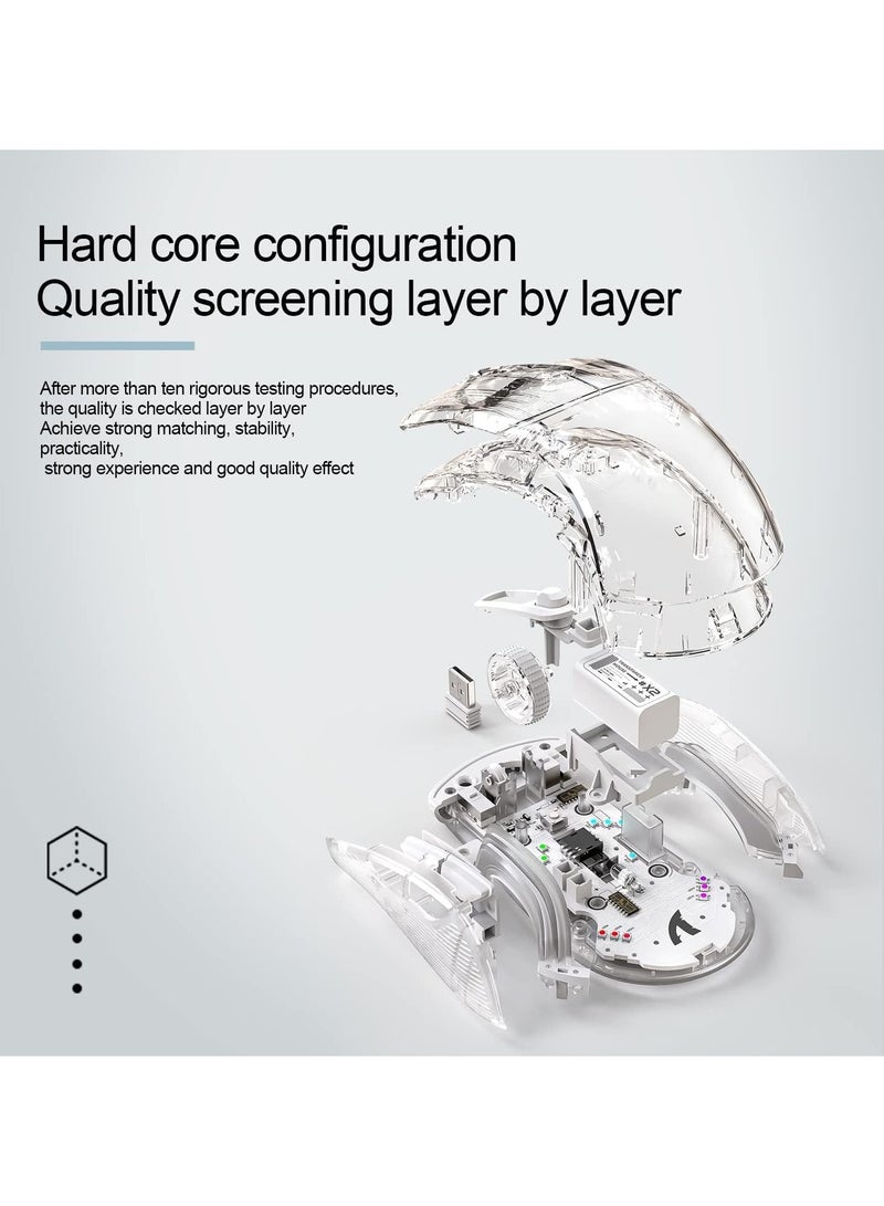 general Rechargeable 2.4g Bluetooth Computer Mouse, Wireless Gaming Mouse, RGB Colour Gaming Office Silent Mouse, 3 Connection Types for PC/Tablet/Mobile Phone - Image 4